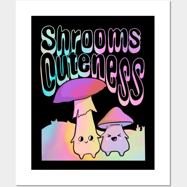 Shrooms Cuteness Wall Art by Trippycollage